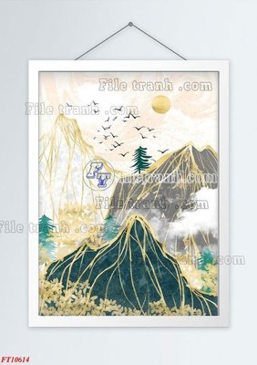 File tranh in trần 3D File tranh bộ hiện đại FT1018614 (ảnh gốc)