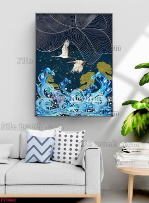 Ảnh gốc file in lụa File tranh bộ hiện đại FT1450662 chi tiết