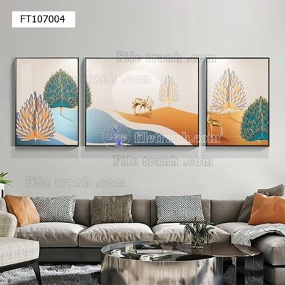 File tranh File tranh hiện đại pha lê gương FT107004 (gốc) in trên kính