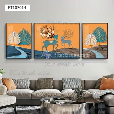 File in mica File tranh hiện đại pha lê gương FT107014 (ảnh gốc) đẹp