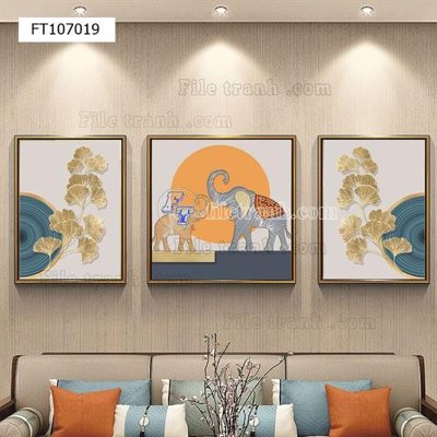 File tranh gốc File tranh hiện đại pha lê gương FT107019 chủ đề hiện đại