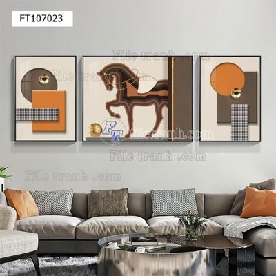 File in trần File tranh hiện đại pha lê gương FT107023 (bản gốc) 5D