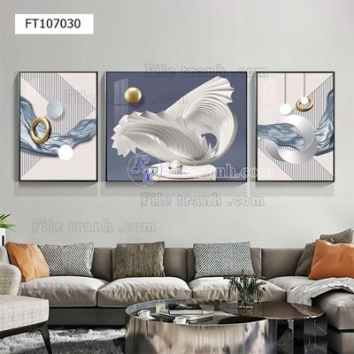 File gốc File tranh hiện đại pha lê gương FT107030 (in lụa) tranh thuận buồm