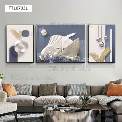 File tranh PSD File tranh hiện đại pha lê gương FT107031 chất lượng cao