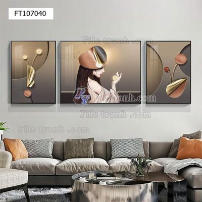 File PSD File tranh hiện đại pha lê gương FT107040 (nguyên gốc) chất lượng cao