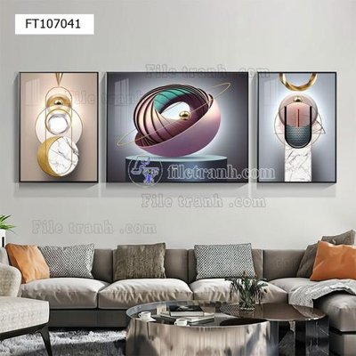 File tranh in tráng gương File tranh hiện đại pha lê gương FT107041 (siêu nét)