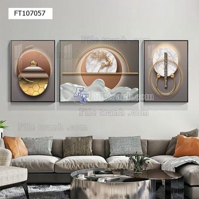 File ảnh File tranh hiện đại pha lê gương FT107057 (gốc) trang trí khách sạn