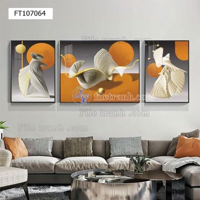 File PSD File tranh hiện đại pha lê gương FT107064 (gốc) cho designer