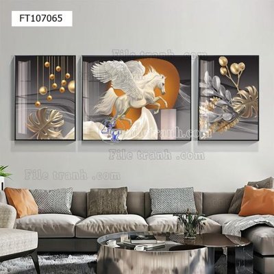 Download file gốc File tranh hiện đại pha lê gương FT107065 (in lụa) tranh 3D