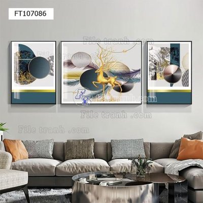 File gốc File tranh hiện đại pha lê gương FT107086 (vector) cho in ấn