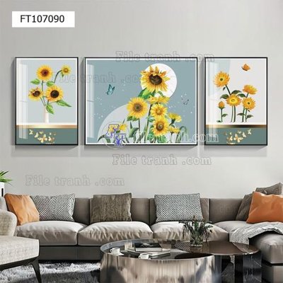 File gốc File tranh hiện đại pha lê gương FT107090 (dành cho trang trí nội thất)