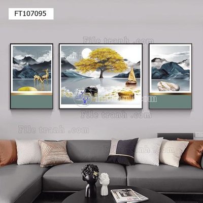 File PSD File tranh hiện đại pha lê gương FT107095 (gốc) cho designer