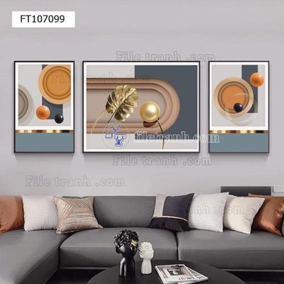 Hình ảnh file gốc in lụa File tranh hiện đại pha lê gương FT107099