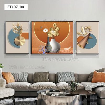 File tranh in mica File tranh hiện đại pha lê gương FT107100 (độ phân giải cao)