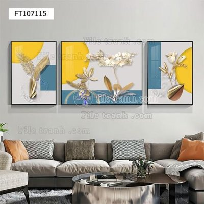 Tải file tranh gốc File tranh hiện đại pha lê gương FT107115 chất lượng cao
