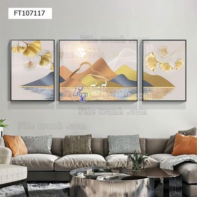 File gốc File tranh hiện đại pha lê gương FT107117 (in 3D) cho trang trí