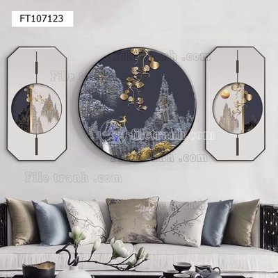 Ảnh gốc File tranh hiện đại pha lê gương FT107123 (siêu chi tiết) để in ấn