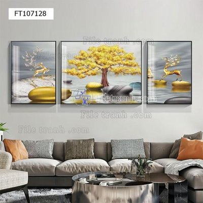 File gốc File tranh hiện đại pha lê gương FT107128 (vector) cho in ấn