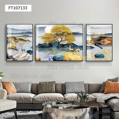 File gốc File tranh hiện đại pha lê gương FT107133 (phong cách) cổ điển