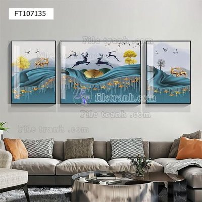 File PSD in ấn File tranh hiện đại pha lê gương FT107135 (chất lượng cao)