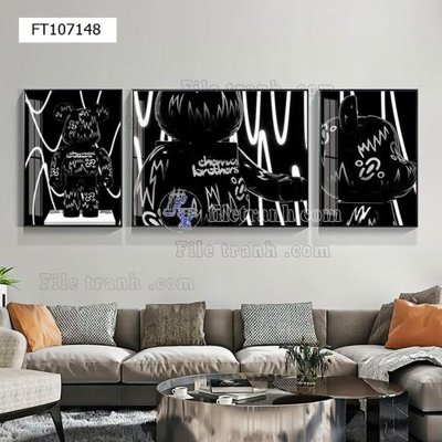 Tải về hình ảnh gốc File tranh hiện đại pha lê gương FT107148 sắc nét