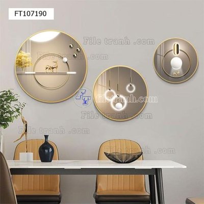 File tranh File tranh hiện đại pha lê gương FT107190 (gốc) in film