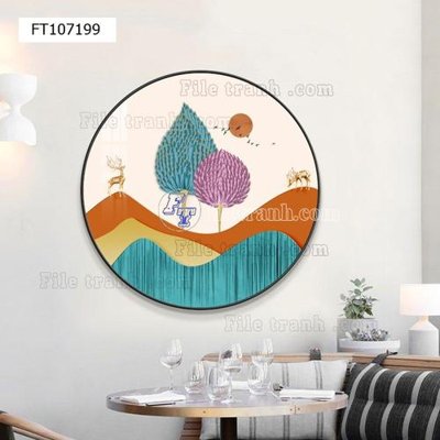 File tranh File tranh hiện đại pha lê gương FT107199 (ảnh gốc) in trần nhà