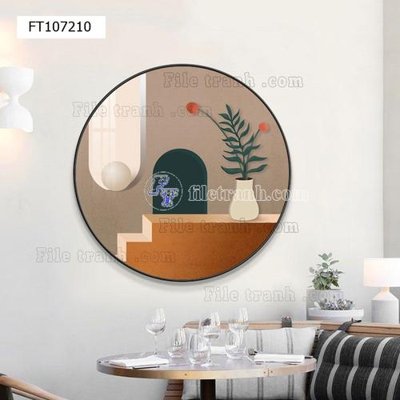 File tranh trang trí File tranh hiện đại pha lê gương FT107210 (tải file gốc)