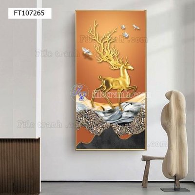 File in trần File tranh hiện đại pha lê gương FT107265 (bản gốc) mây trời