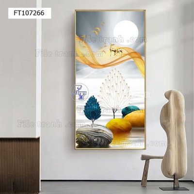File tranh trang trí File tranh hiện đại pha lê gương FT107266 (tải file gốc)