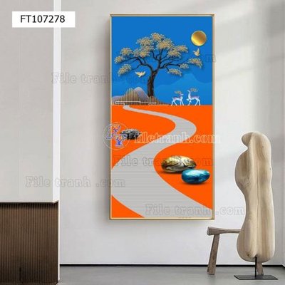 File tranh quảng cáo File tranh hiện đại pha lê gương FT107278 (download file gốc)