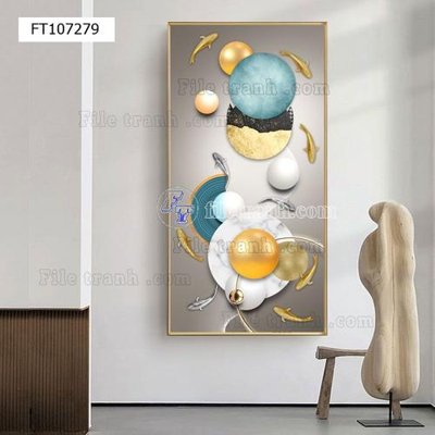File tranh File tranh hiện đại pha lê gương FT107279 (bản gốc) treo quán cafe