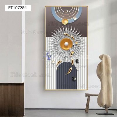 File gốc File tranh hiện đại pha lê gương FT107284 (trang trí) phòng làm việc