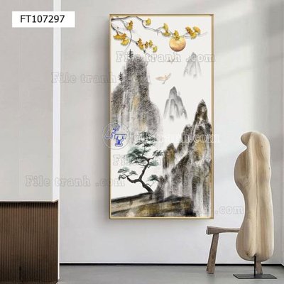 Ảnh gốc File tranh hiện đại pha lê gương FT107297 (siêu chi tiết) để in ấn