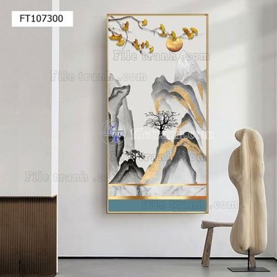 File in mica File tranh hiện đại pha lê gương FT107300 (bản gốc) sắc sảo