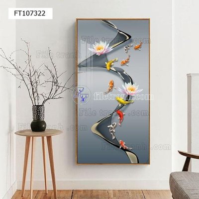 Hình ảnh file gốc File tranh hiện đại pha lê gương FT107322 cho in UV
