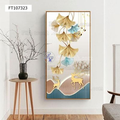 File tranh gốc in trần nhà File tranh hiện đại pha lê gương FT107323 3D