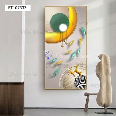 Ảnh gốc File tranh hiện đại pha lê gương FT107333 (siêu chi tiết) để in ấn