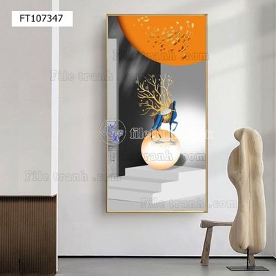 Ảnh gốc File tranh hiện đại pha lê gương FT107347 (nét căng) in mica