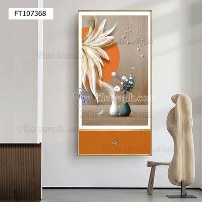 File tranh PSD File tranh hiện đại pha lê gương FT107368 chất lượng cao