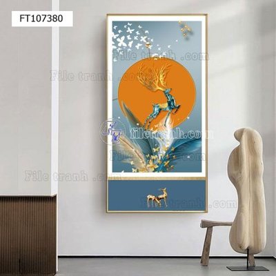 File tranh gốc File tranh hiện đại pha lê gương FT107380 (bản đẹp) độc quyền