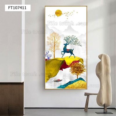 File ảnh File tranh hiện đại pha lê gương FT107411 (gốc) in standee