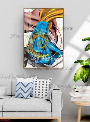 File in trần File tranh bộ hiện đại FT2170742 (bản gốc 3D) sống động