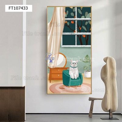 File gốc File tranh hiện đại pha lê gương FT107433 (in mica) làm bảng hiệu