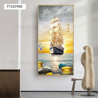 File ảnh File tranh hiện đại pha lê gương FT107450 (gốc) in PP, decal