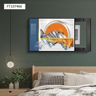 File tranh in trần File tranh hiện đại pha lê gương FT107466 (ảnh gốc siêu nét)