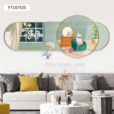 File gốc File tranh hiện đại pha lê gương FT107535 (phong cách) châu Âu