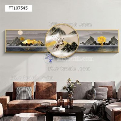 File tranh in tráng gương File tranh hiện đại pha lê gương FT107545 (siêu nét)