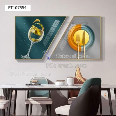 File gốc File tranh hiện đại pha lê gương FT107554 (dành cho trang trí nội thất)