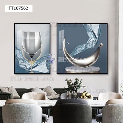 File PSD in ấn File tranh hiện đại pha lê gương FT107562 (chất lượng cao)